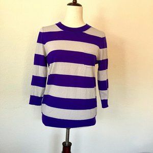 J Crew Wool Rugby Stripe Tippi Sweater with Pocket